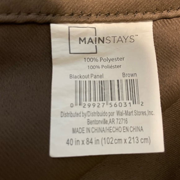 Mainstays chocolate brown blackout curtains. - Picture 4 of 4